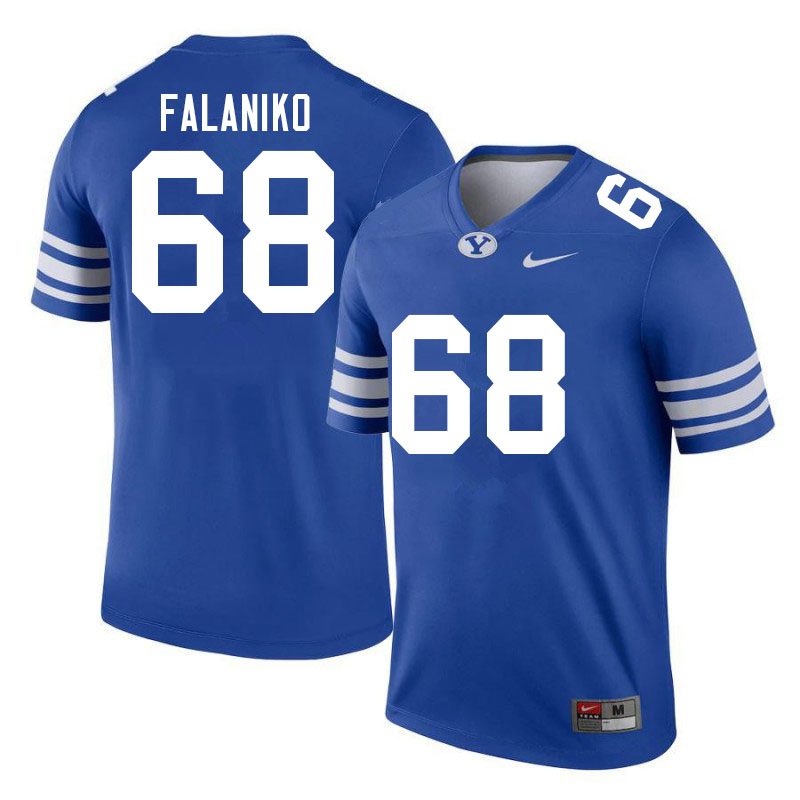 Men #68 Peter Falaniko BYU Cougars College Football Jerseys Sale-Royal - Click Image to Close